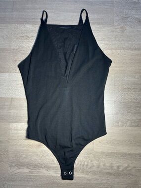 Express Black Women’s One-Piece Thong Bodysuit